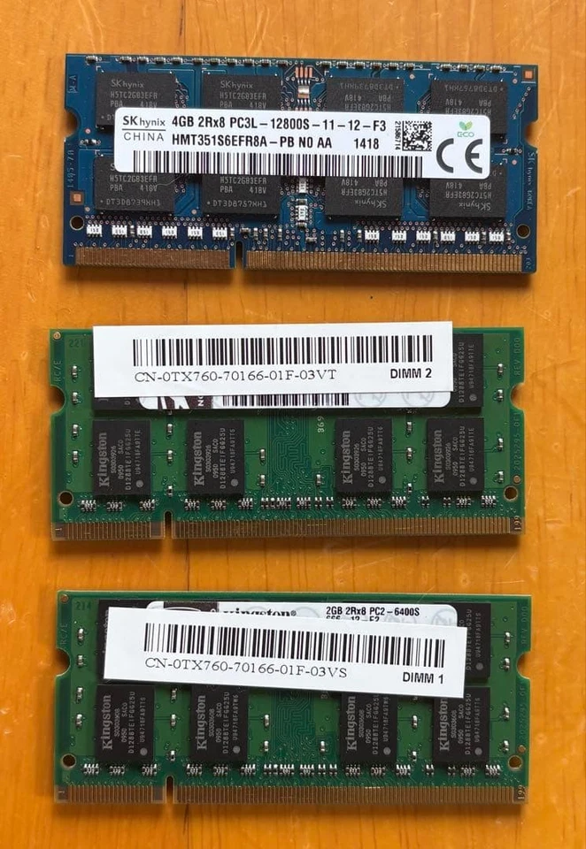 8GB DDR3 Laptop Memory Kit Kingston 2x2GB + SK Hynix 4GB SO-DIMM Tested - Image 1 of 4