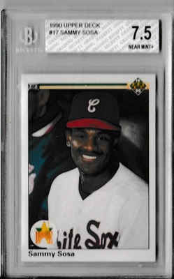 1990 Upper Deck - Sammy Sosa #17 (RC) White Sox BGS 7.5 - Image 1 of 2