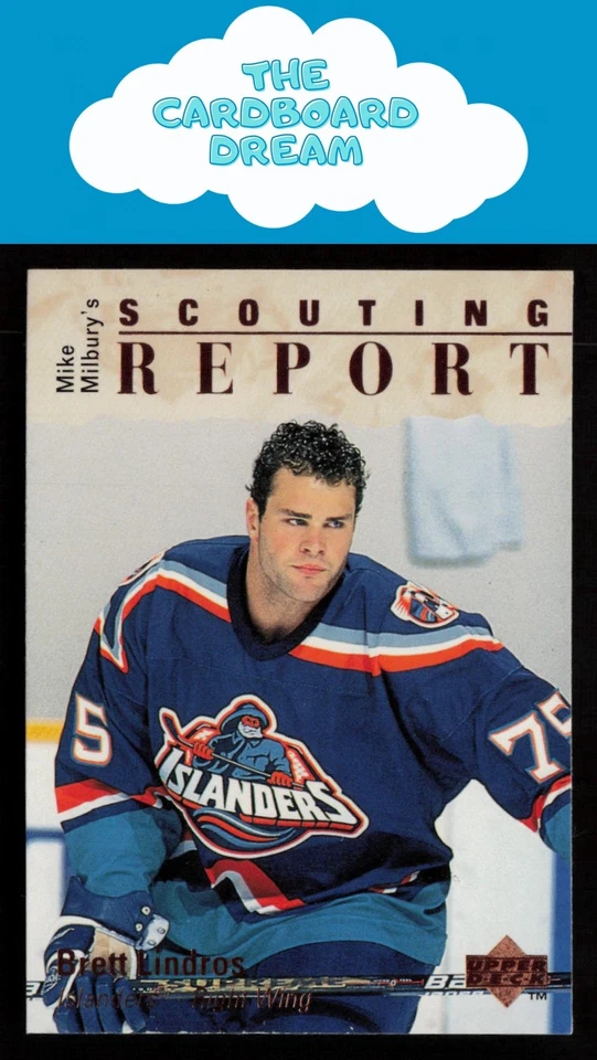 Brett Lindros 1995-96 Upper Deck #257 New York Islanders Hockey Card - Image 1 of 2