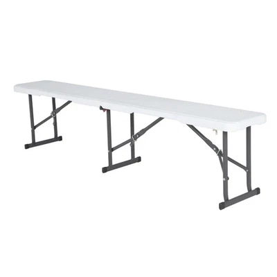 80305 Portable Folding Bench, White - Image 1 of 4
