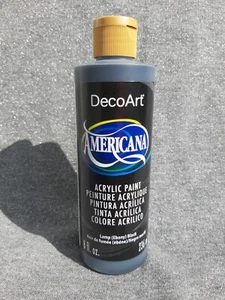 DecoArt Americana Acrylfarbe 236ml versch. Farben DA067 Lamp (Ebony) Black - Bild 1 von 2