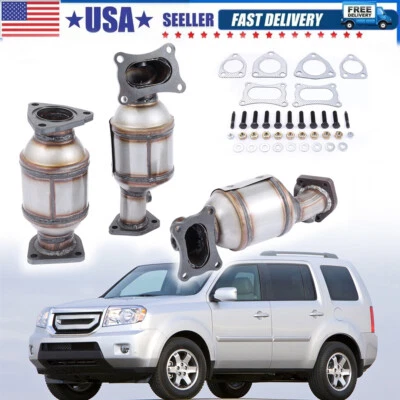Complete Catalytic Converters #45131-45132-16447 for Honda Pilot 3.5L 2009-2015 Foto 1 de 4