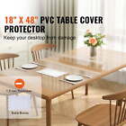 Clear Table Cover Protector, 18" x 48" Table Cover, 1.5 mm Thick PVC Pl