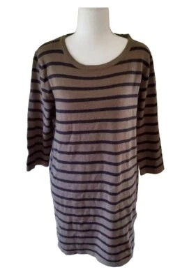 Vestido Vaina Forever 21 Para Mujer Mediano Negro Oliva Cómodo Años 90 Y2K Rayas Línea A Foto 1 de 4