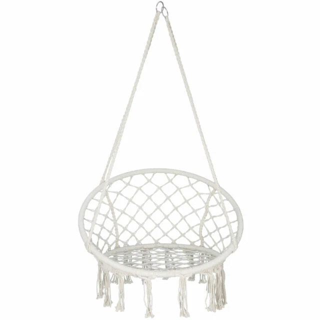 BTM H012383 Rope Hammock Chair Swing - Beige