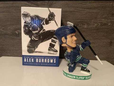 ALEX BURROWS RING OF HONOUR INDUCTEE COLLECTABLE BOBBLE HEAD VANCOUVER CANUCKS Cover