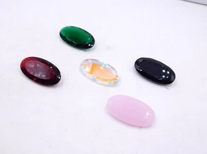 25x47 MM Lab Created Multi Cut Oval Loose Gemstone For Pendant Making P-3360 - Picture 1 of 16
