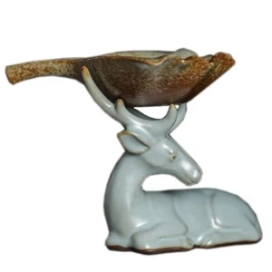 Tea Leaking Ceramic Filter Creative Leaf Deer Tea Separator Tea Strainer - Picture 1 of 4