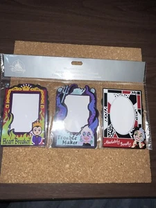 NUEVO Parques Disney 2022 Villanos Marcos de Fotos Magnéticos Set de 6 Reina Malvada/Úrsula - Imagen 1 de 8