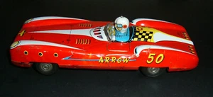 Vintage SUZUKI & EDWARDS Friction Mercedes Race Car 1950's 60's Japan - Picture 1 of 6