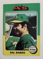 1975 Sal Bando # 380 Topps Baseball Card Oakland Athletics A’s