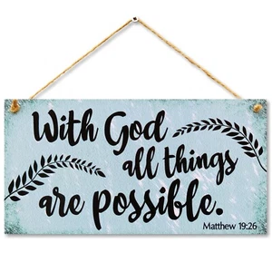 CARISPIBET With God All Things are Possible Home Decorative signs - Picture 1 of 6