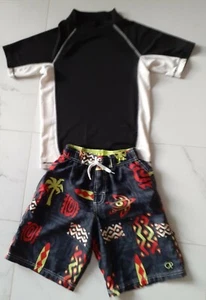 OP Swimwear set for boys. Two pieces. Size.8(M). Black shirt Short sleeves. - Picture 1 of 12