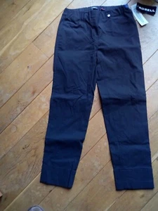 Robell Bella 7/8 cuff Ankle Grazers Trousers Charcoal Grey 8/10/12/14/16/18/20 - Picture 1 of 3