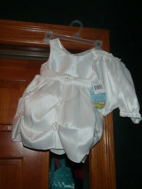 American Princess Toddler Girls Floral Gathered Dress 24 Mth White Flower Girl