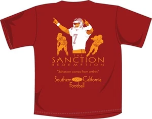 USC t-shirt "The Sanction Redemption" NCAA Football Apparel Cardinal & Gold - Picture 1 of 1