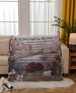 Virah Bella- If You Could See Me Now - Lightweight Quilted Throw Blanket 50"x60" - Picture 1 of 5