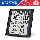 8.6 Large Digital Wall Clock Alarm Date Temperature Humidity Display Home Office