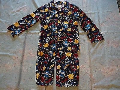 New Boys Joe Boxer pajama Set Super Hero theme Navy Blue Red Yellow size M 4T - Image 1 of 4