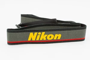 Correa para el cuello de hombro Nikon gris amarillo vintage de los años 90 nueva de Lote Antiguo - Imagen 1 de 2