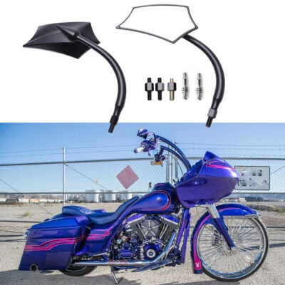 For Harley Davidson Road Glide Special Street Glide Motorcycle Mirrors Black US - Image 1 of 4