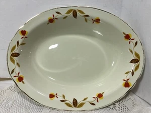 Vintage Hall China Jewel Tea Autumn Leaf 10.25" Oval Vegetable Bowl - Picture 1 of 4