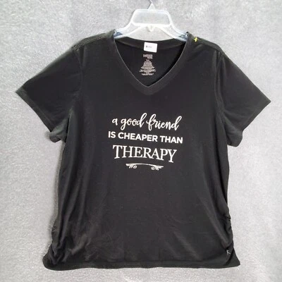 Top de ropa deportiva Danskin Now para mujer 2X negro buen amigo más barato que la terapia suelto Foto 1 de 4