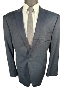 Abrigo Blazer Chaqueta CALVIN KLEIN Para Hombres Azul Rayas X-SLIM FIT Lana Deportivo TALLA 48R - Imagen 1 de 9