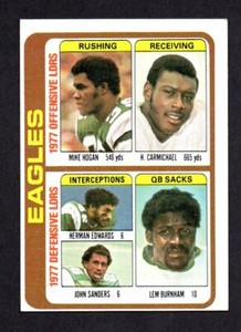 1978 Topps #521 Philadelphia Eagles UNMARKED CHECKLIST Mike Hogan EX-  
