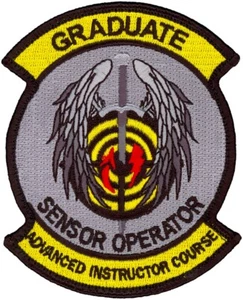 USAF 26th WEAPONS SQUADRON SENSOR OPERATOR ADVANCED TACTICS COURSE GRAD PATCH - Picture 1 of 1