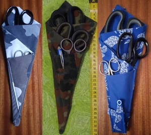 Porta Forbici 3 Tasche porta attrezzi pettini accessori vari - Imagen 1 de 6