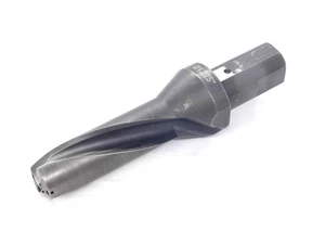 1.225 O.D. 7 1/2 OAL COOLANT THRU INDEXABLE INSERT DRILL 1 1/4 SHANK 2 FL 1.25 - Picture 1 of 6