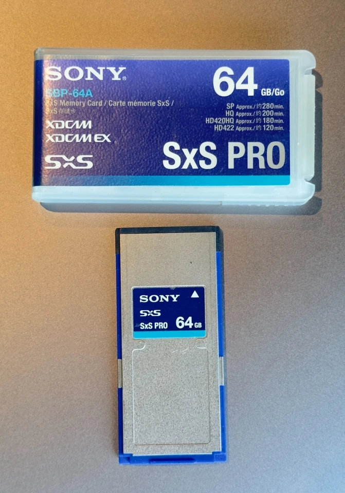 Sony SBP-64A 64GB SxS Pro Memory Card for EX1, EX3, PMW-100, PMW-F3, Arri Alexa - Image 1 of 1
