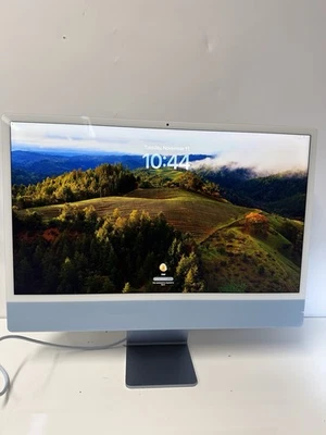 2021 Apple iMac 24" M1 3.2GHz 8GB RAM 256GB SSD Blue A2439 Computer Tested - Image 1 of 4