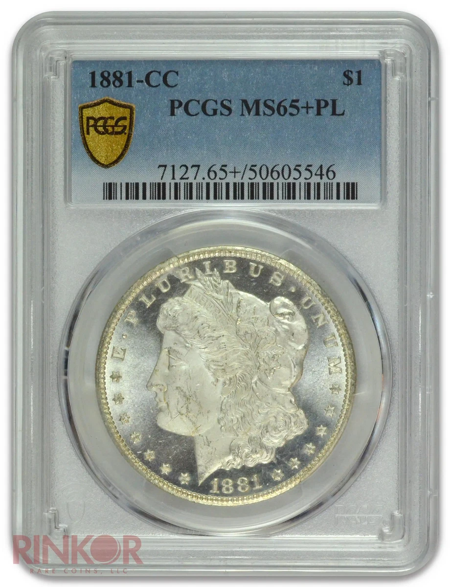 Uncirculated Silver MS 65 Graded Morgan Dollars 1878-1921 for sale