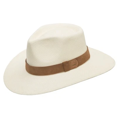 Ultrafino RAMBLER Straw Fedora Panama Hat - Image 1 of 4