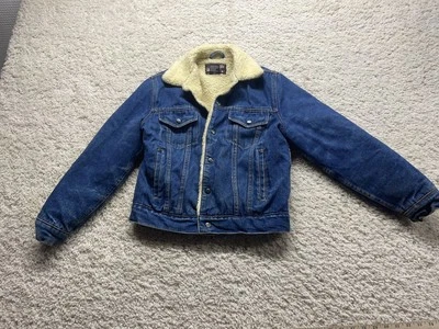 Vintage Umereo Sherpa Lined Denim Trucker Jacket Men’s Small Great Condition - Image 1 of 4