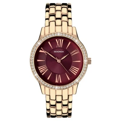 Sekonda Ladies 33mm Ruby Dial Charlotte Watch Brand New RRP £69.99 Model 40290 - Image 1 of 4