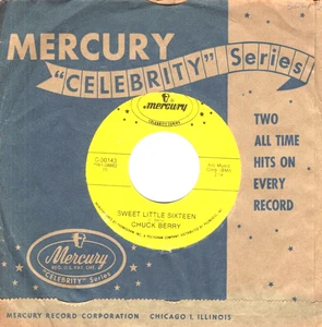 CHUCK BERRY:   SWEET LITTLE SIXTEEN / MAYBELLENE "RE-RECORDED" .. 45 RPM 7494 - Picture 1 of 3