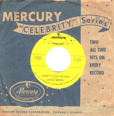CHUCK BERRY:   SWEET LITTLE SIXTEEN / MAYBELLENE "RE-RECORDED" .. 45 RPM 7494 - Image 1 of 3