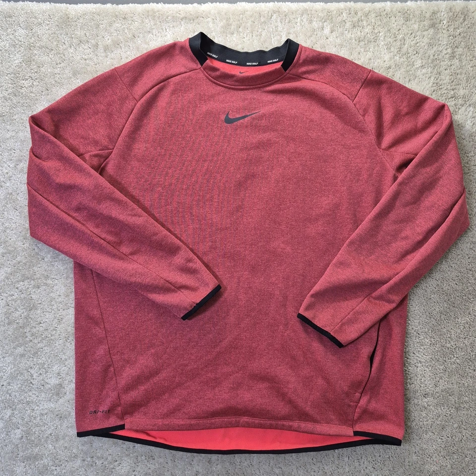 Nike Golf Cuello Redondo Sudadera Rosa Para Hombres 2XL Forrada Cómoda Exterior Bolsillos Logo Foto 1 de 4