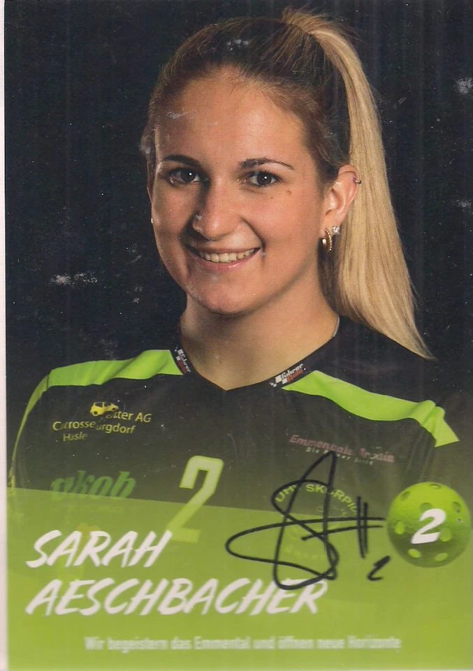 Autogramm Sarah Aeschenbacher Hockeysp. Schweiz Originalunterschrift - Bild 1 von 1