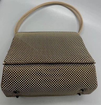 WHITING & DAVIS Bolso de Mano Monedero Cuentas Doradas Doble Correa Foto 1 de 4