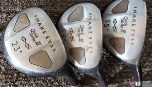 3 SNAKE EYES QUICK STRIKE II HYBRID GOLF CLUBS 3 5 & 7 15 19 & 20 DEG EXCELL - Picture 1 of 7