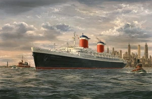 Pintura SS United States Ocean Liner Robert Lloyd Impresión Artística - Imagen de 17 - Imagen 1 de 1