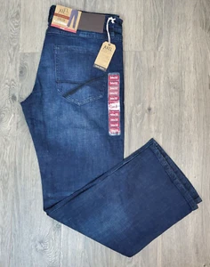 TK Axel Men's Jeans Slim Boot Stretch SZ 34x32 Dark Blue Jeans - Picture 1 of 13