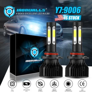 4 Sides LED Headlight Kit 9006 6000K White Low Beam for TOYOTA Corolla 2001-2013 - Picture 1 of 12