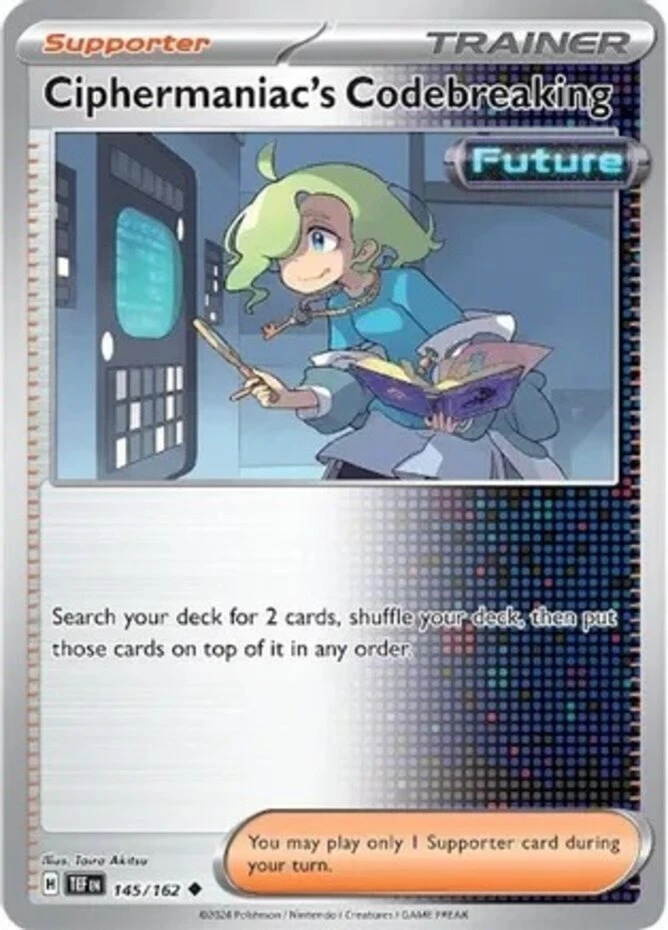 x4 Ciphermaniac's Codebreaking - 145/162 - Uncommon Pokemon SV05 Temporal Forces - Image 1 of 1