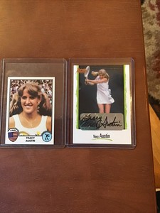 Tracy Austin: 81 Sticker Sport Eurofootball #325; 07 Ace Authentic #L1 AUTO