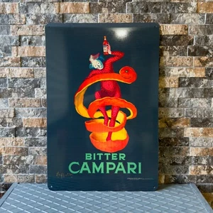 Letrero vintage italiano amargo Campari de metal pesado 24"x16" (60x40 cm) - Imagen 1 de 9